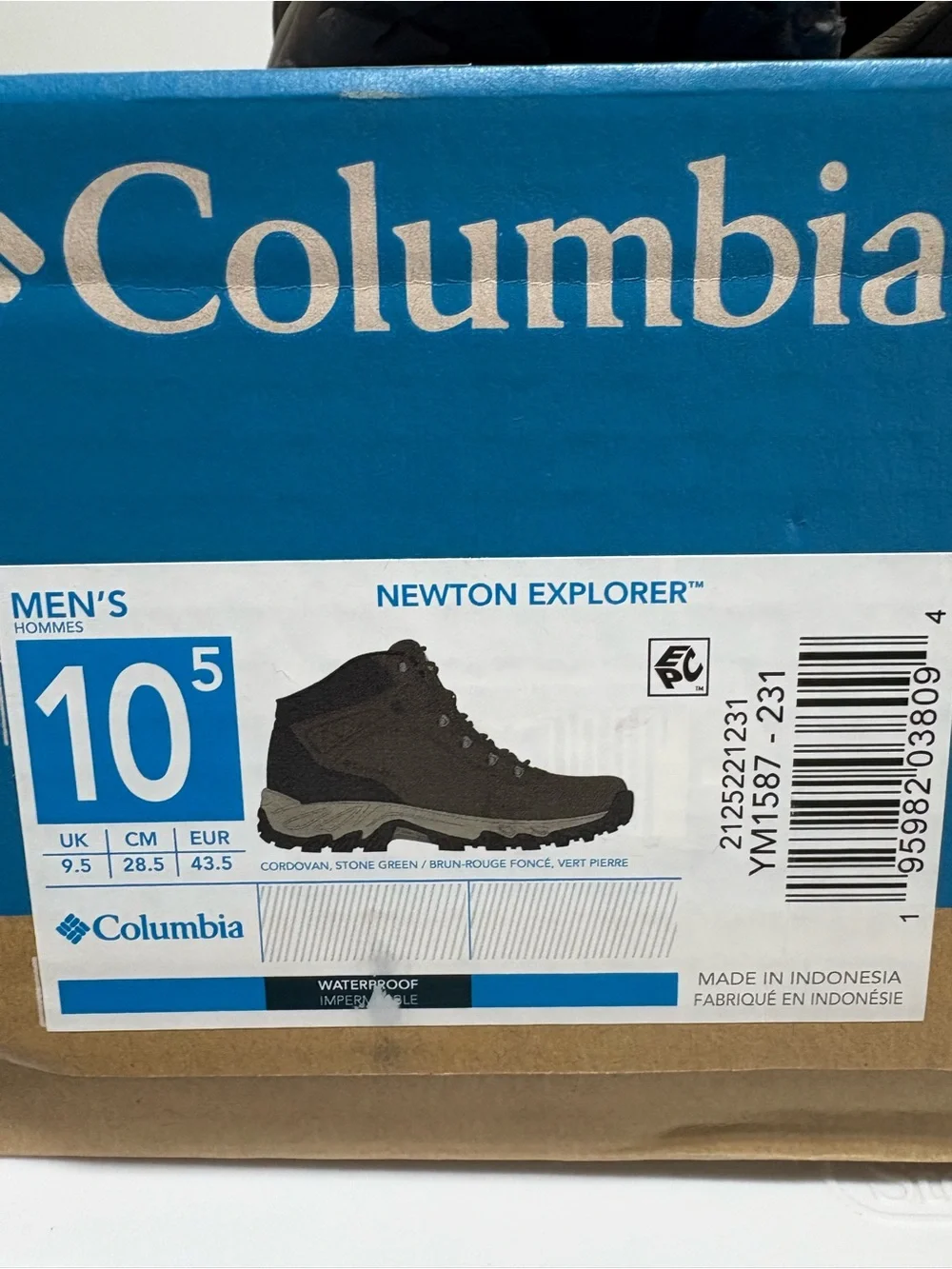 Columbia Men's Newton Explorer Waterproof Hiking Boots in Brown  size 10.5
